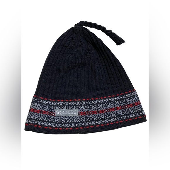 Columbia Unisex Black Argyle Wool Beanie Hat. OSFA - Picture 1 of 6
